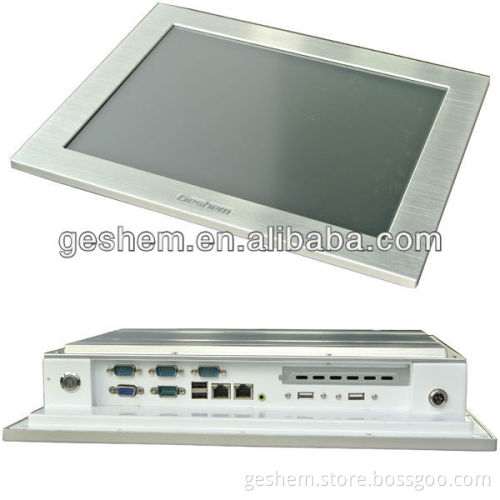 Fanless Panel Computer with PCI Extend / D525 CPU/ 4USB/ 4COM